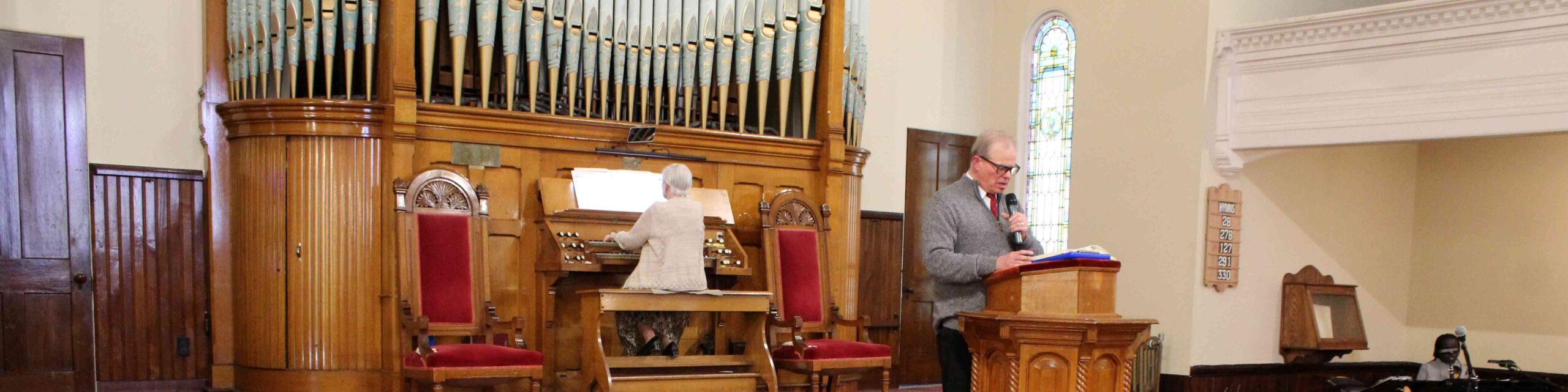 Sanctuary of SBC, a Reformed Baptist congregation